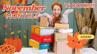 Monthly Subscription Box Haul  November 2023 | New Boxes + Holiday Gifts