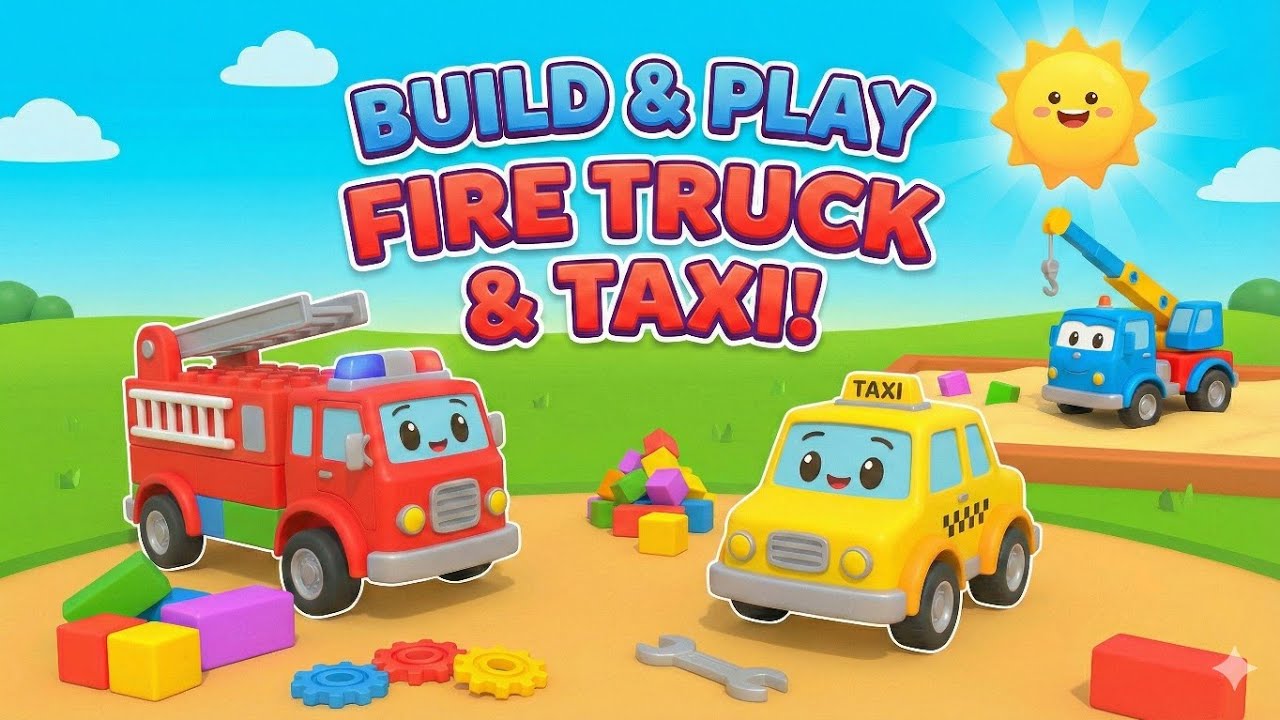 Build Fire Truck & Taxi! 🚒🚖 Gadi Wala Game | Cars for Kids