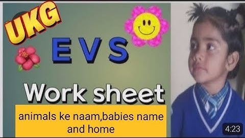 EVS worksheet|UkG EVS|Bachcho ko padhao EVS|what is EVS?EVS|animals name, home and kids for EVS|#Evs