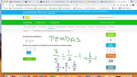 CP Algebra I IXL B 6 Evaluate Numerical Expressions