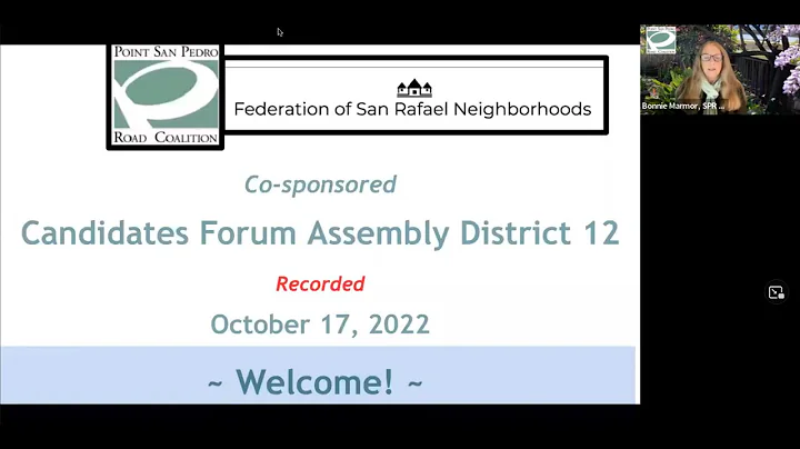 RECORDING OF 10/17 CANDIDATE FORUM: Assembly Distr...