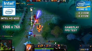 DOTA 2  on I3 - 3110M / I3 - 3120M with Intel HD 4000 // Gameplay FPS Test