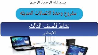 نشاط  عمل مجلة (مطويه)وسائل الاتصال للصف ثالث الابتدائي