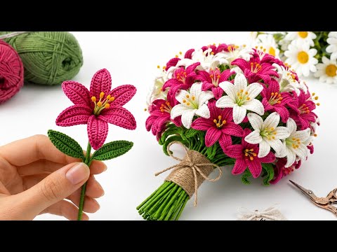 Everyone Is Making This Crochet Lily Bouquet! 💖