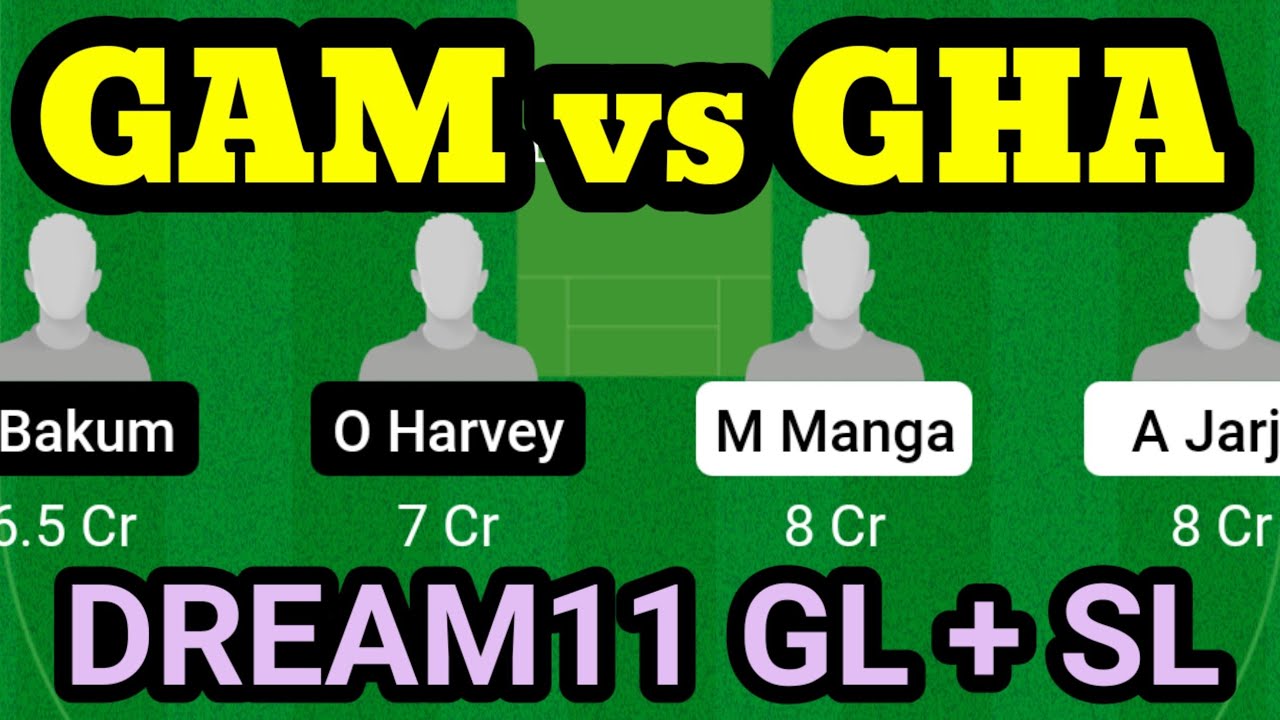 GAM vs GHA Dream11 Prediction Today Match Gambia vs Ghana Dream11