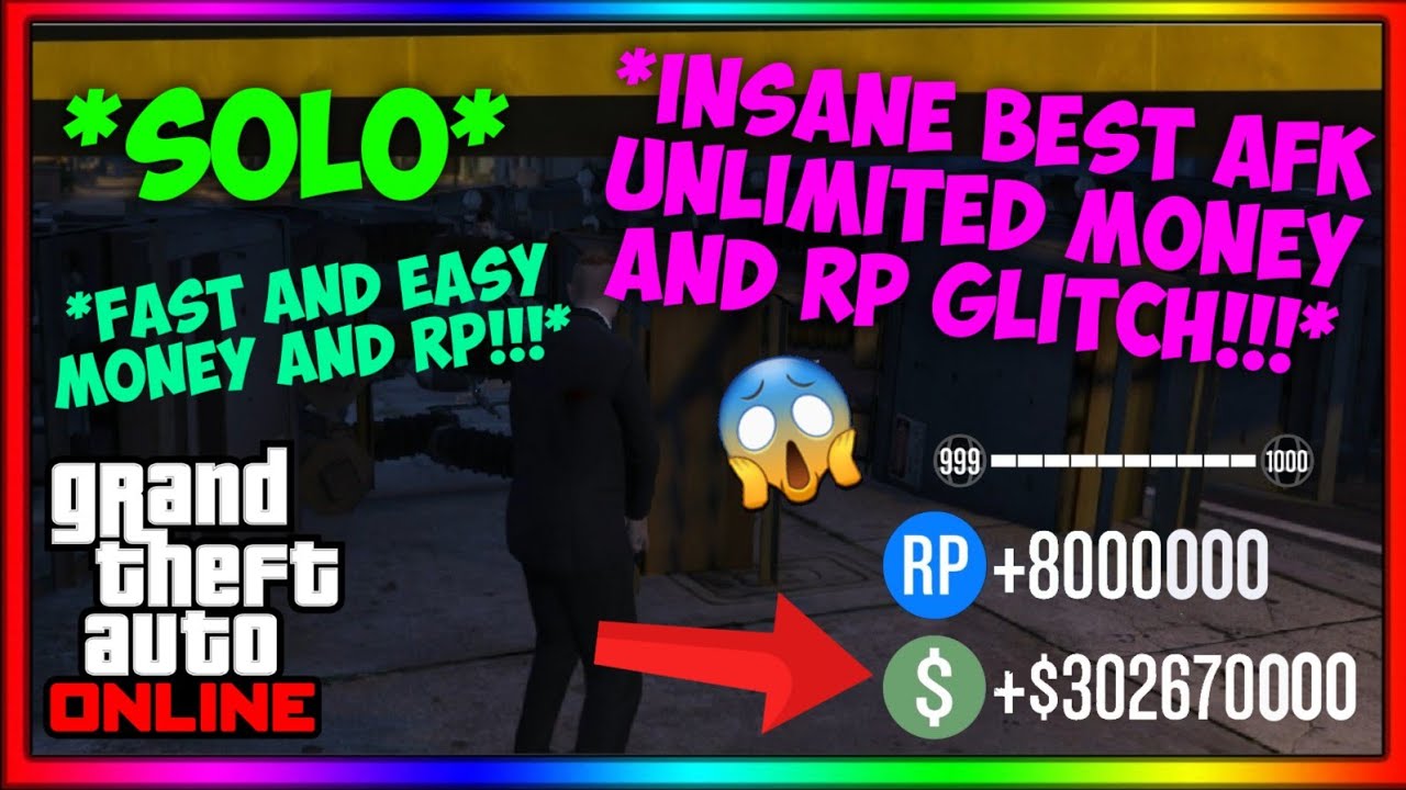 *SOLO* GTA 5 *INSANE BEST AFK UNLIMITED MONEY AND RP GLITCH *1,000,000