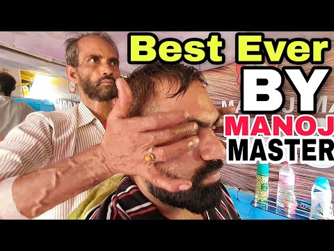 Manojmaster head massage, Ear massage, back massage, Neck cracking | ASMR | Indianbarber |Relaxing