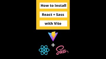 How to install ReactJs and Sass with Vite | #shorts