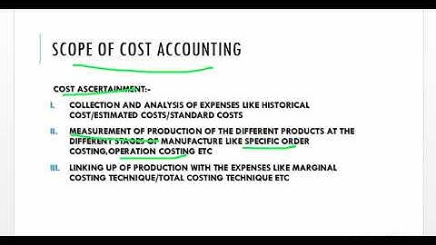 NATURE AND SCOPE OF COST ACCOUNTING UPDATED COST ACCOUNTING