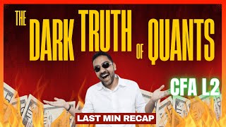 CFA L2 Quants : Dark truth of Quants | Last-Minute Series | Ep 3 of 10