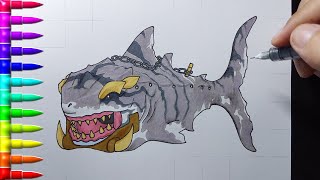How To Draw Terror Shark Roblox Blox Fruits