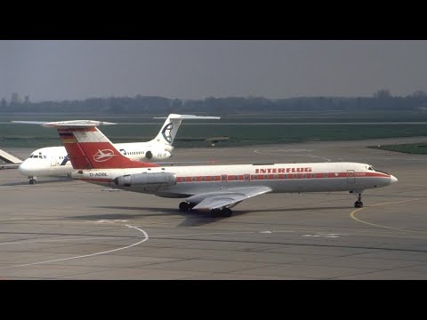 Interflug Tupolev Tu-134 D-AOBL on the way to takeoff at Berlin-Schönefeld Airport SXF