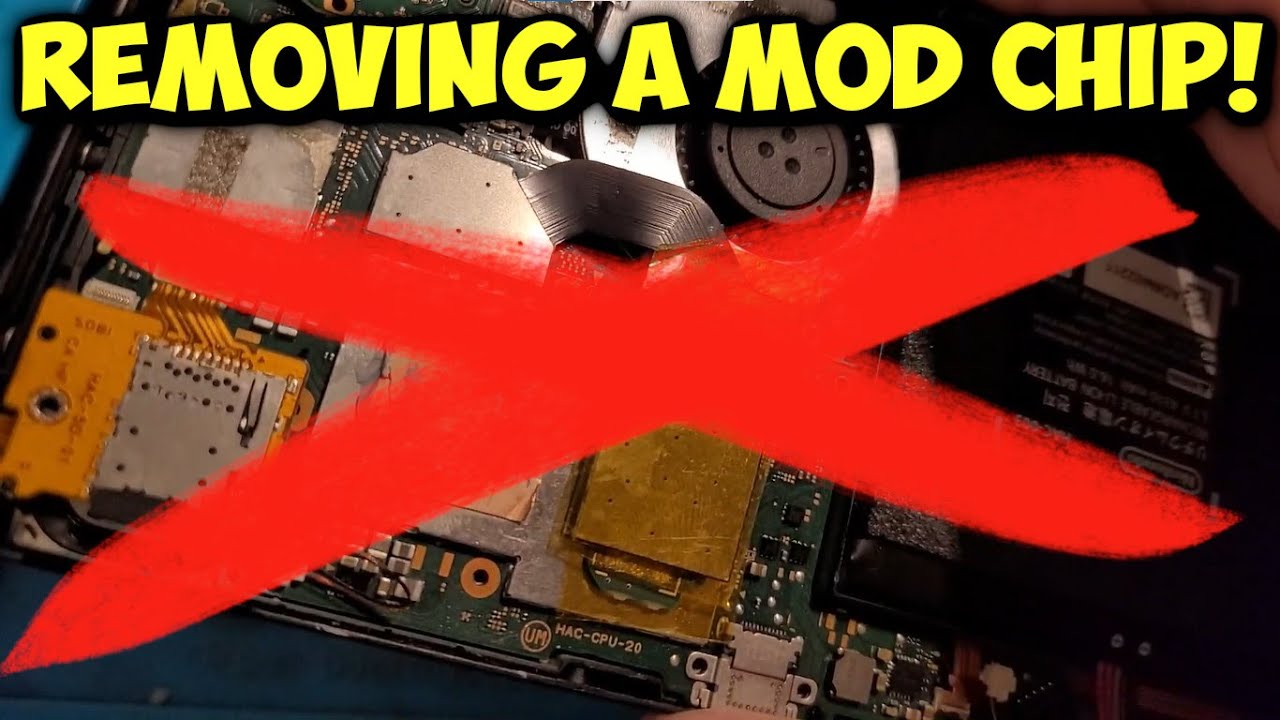 Desoldering a mod chip to go back to stock - YouTube