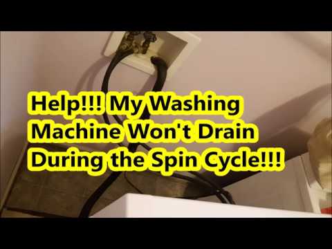 Washing Machine Won'T Drain During Spin Cycle! | Help! | Is It The Pump???  - Youtube