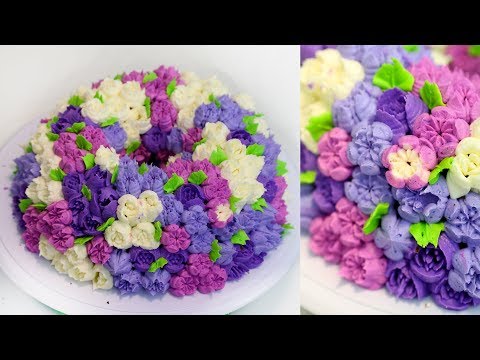 (easy!!)-flower-bundt-cake-with-russian-piping-tips-|-easy-mother's-day-cake-recipe