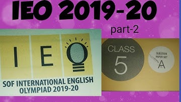 IEO 2019-20 question paper part-2 for class 5
