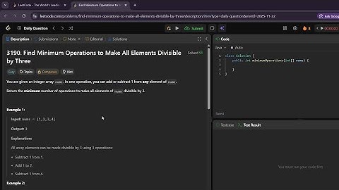 3190. Find Minimum Operations to make all elements divisible by 3. #Leetcode #coding 