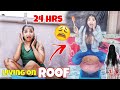 Living on roof for 24 hours challenge  overnight alone in terrace  ghost paper challenge  india