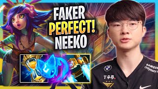 FAKER PERFECT GAME WITH NEEKO! - T1 Faker Plays Neeko MID vs Zed! | Season 2023