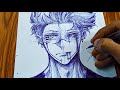 Drawing Sukuna With Ball Pen