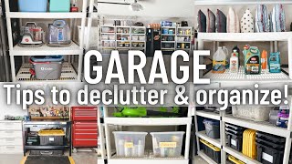 MASSIVE GARAGE DECLUTTER AND ORGANIZE | 2022 GARAGE ORGANIZE WITH ME | GARAGE ORGANIZING TIPS 2022