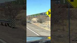 Union Pacific stacked container train northbound