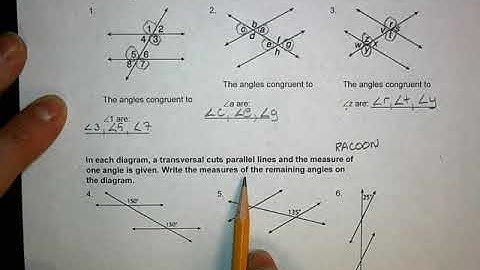 7-1 Parallel Lines Cut by a Transversal