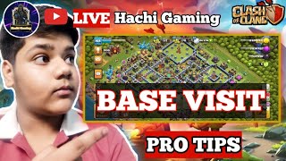 CLASH OF CLAN LIVE | LIVE BASE VISITING | HACHI IS LIVE | #ROADTO1500