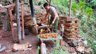 Leave the city for the forest – Use stones to build houses, Find food and start farming.