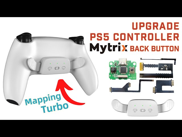 Mytrix Customized Controller with 2 Remappable Paddles for PlayStation 5  (PS5), Programmable Back Buttons with Fast Turbo Auto-Fire, 3 Setup Saving