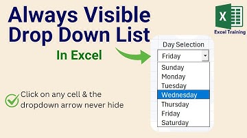 How to Make Always Visible Drop Down Arrow in Excel