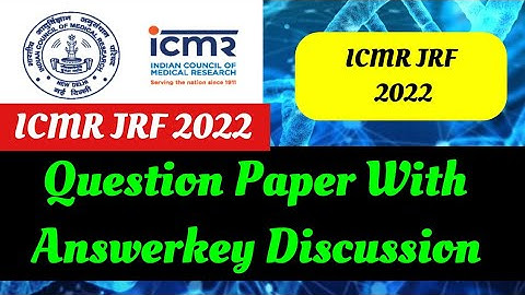 ICMR JRF 2022 Previous Year Question Paper |By Sahpali Tyagi