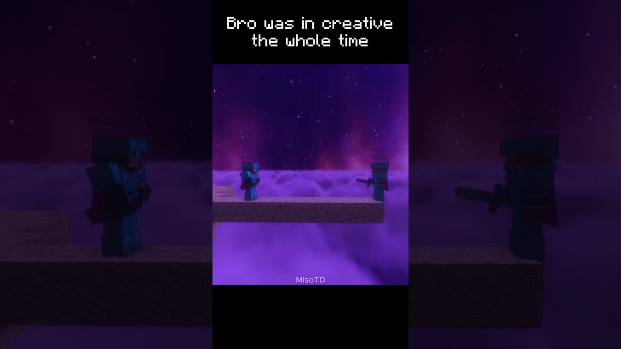 Bro Was In Creative The Whole Time Minecraft Shorts