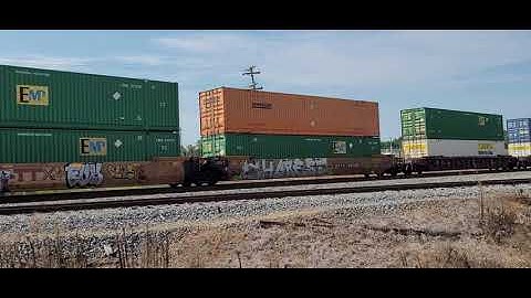 NS 265 Intermodal Gaffney, SC w/UP GEVO and ACe lash up by Timken intermediate signals