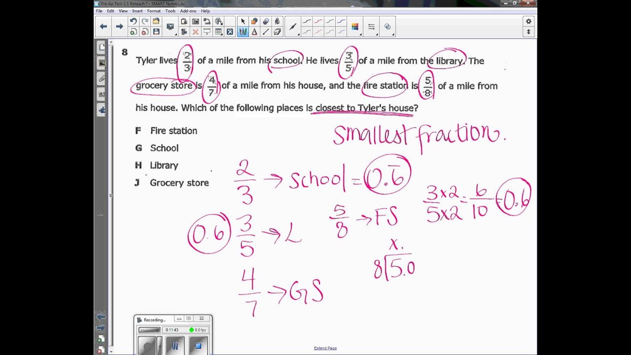 SLJH 6th Grade Pre Ap Math Test 1.1 RETEACH - YouTube