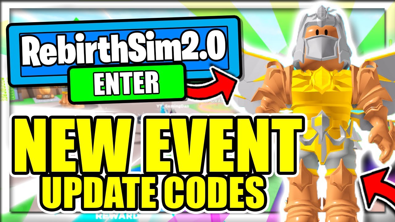 ALL NEW SECRET OP WORKING CODES EVENT UPDATE Roblox Rebirth Simulator 2 0 YouTube