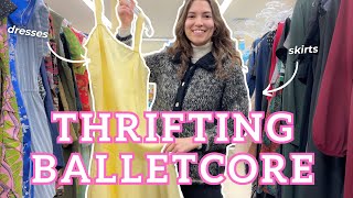 Thrifting the BALLETCORE AESTHETIC | Spring Outfits Try-On Haul
