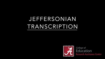 Jeffersonian Transcription