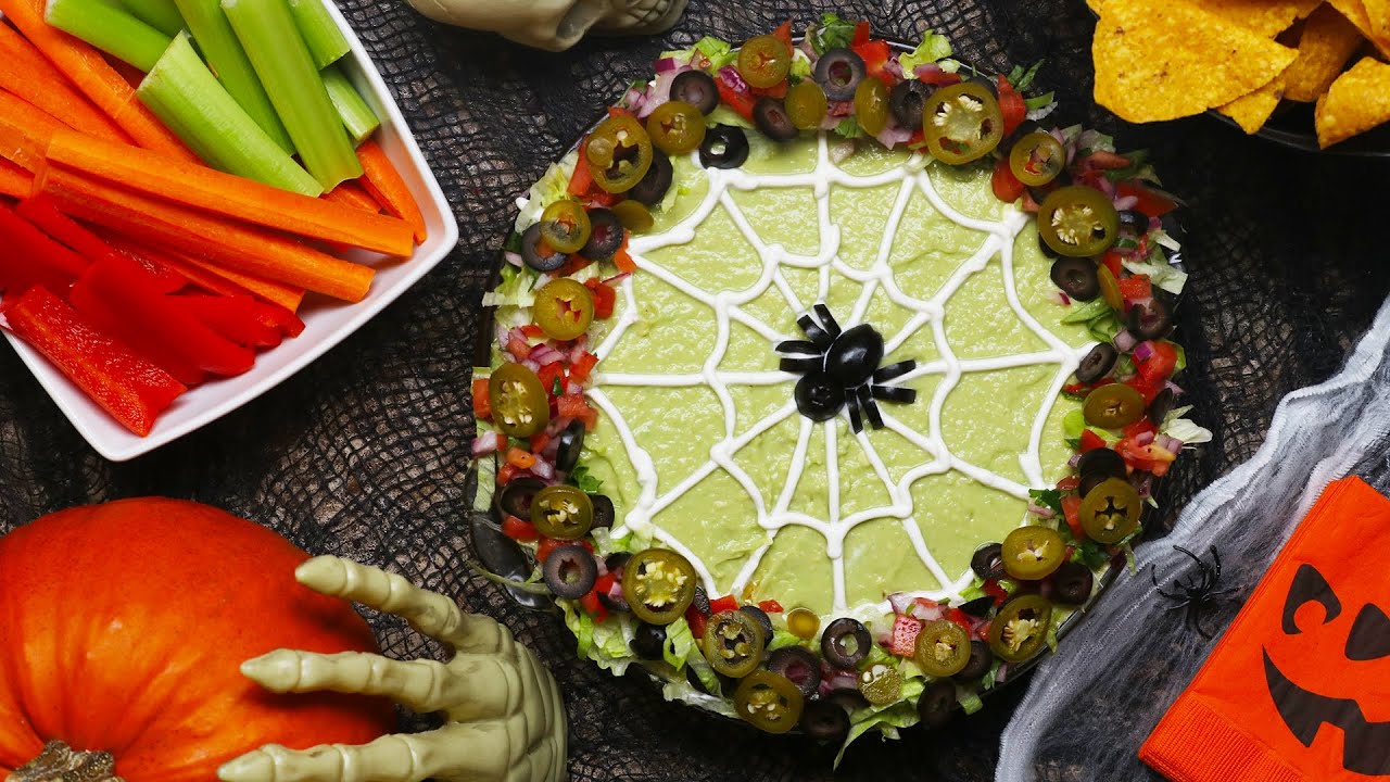 Halloween Spider Taco Dip Recipe! YouTube