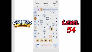 Crossword Challenge Level 54 Walkthrough