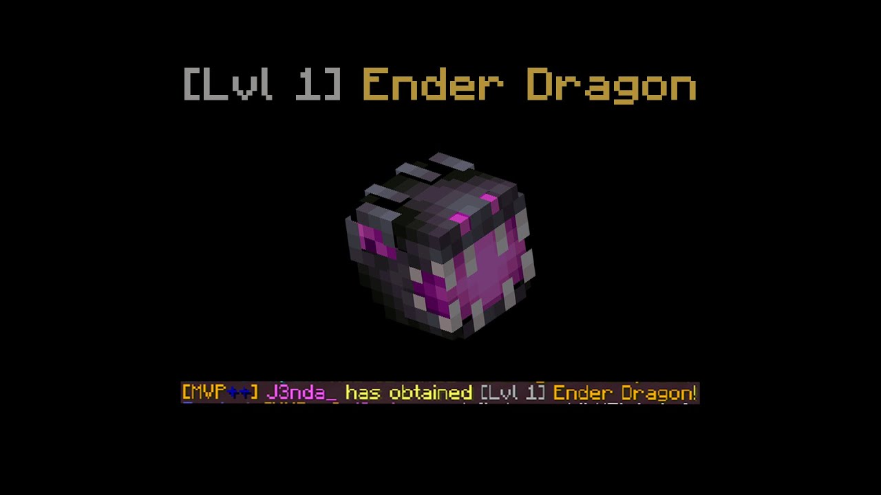 Hypixel Skyblock Legendary Ender Dragon pet drop YouTube
