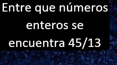 ¿Qué es un 13 sobre 45?