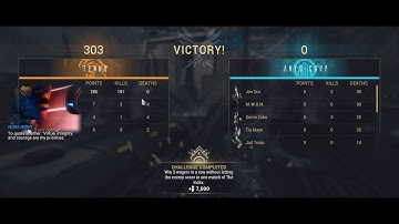 Warframe - Win 3 wagers in a row without letting the enemy score (Solo)