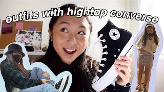 styling outfits with platform hightop converse