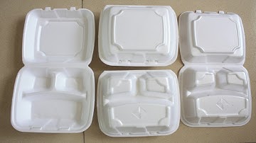 mechanical hand robot arm ps foam food container forming and cutting machine