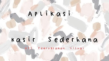 Aplikasi Kasir Sederhana Visual Basic