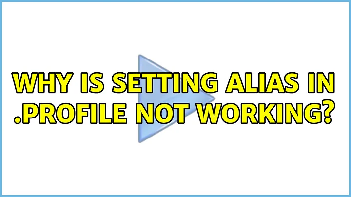 Ubuntu: Why is setting alias in .profile not working? (2 Solutions!!)
