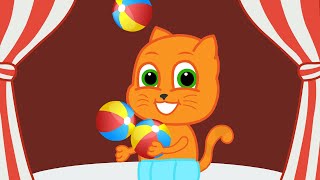 Cats Family in English - Circus Show Cartoon for Kids