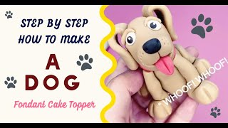 How to make a fondant dog. ( EASY )