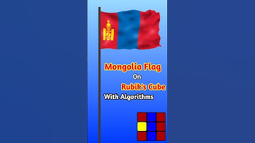 Mongolia Flag on Rubik’s Cube 🇲🇳| Clean & Stunning Cube Art Design ⭐🔥| #shorts #rubikscube #viral